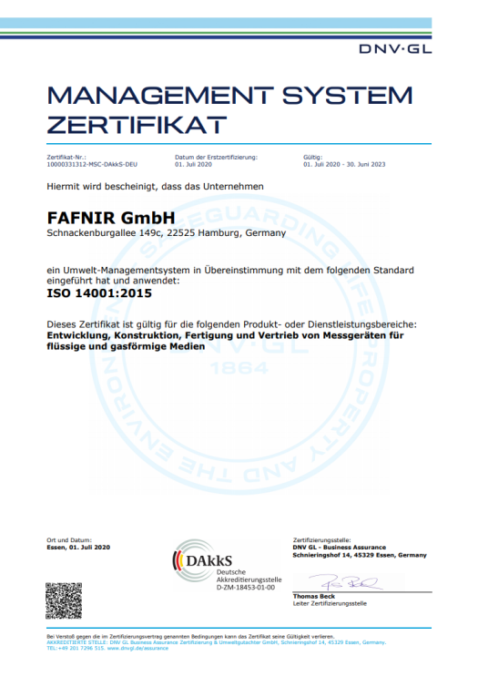 FAFNIR Certificate FAFNIR Certificate