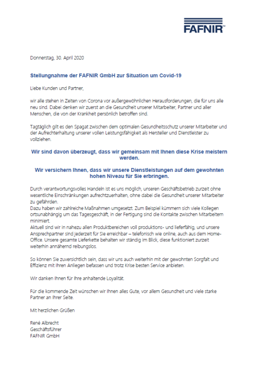 Covid Statement Covid Statement